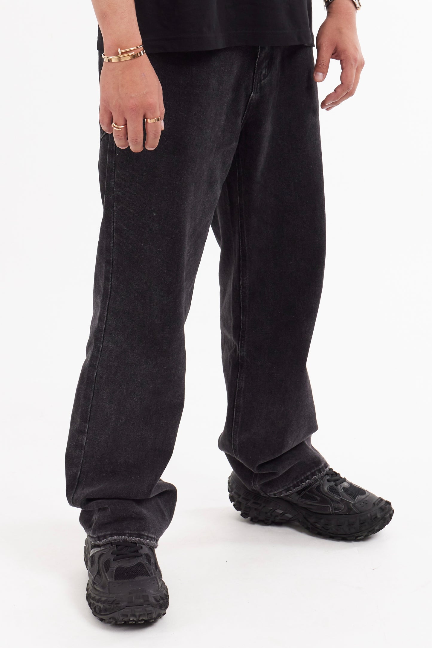 JACKTITUS Jeans Oversized double knee wear wide-leg