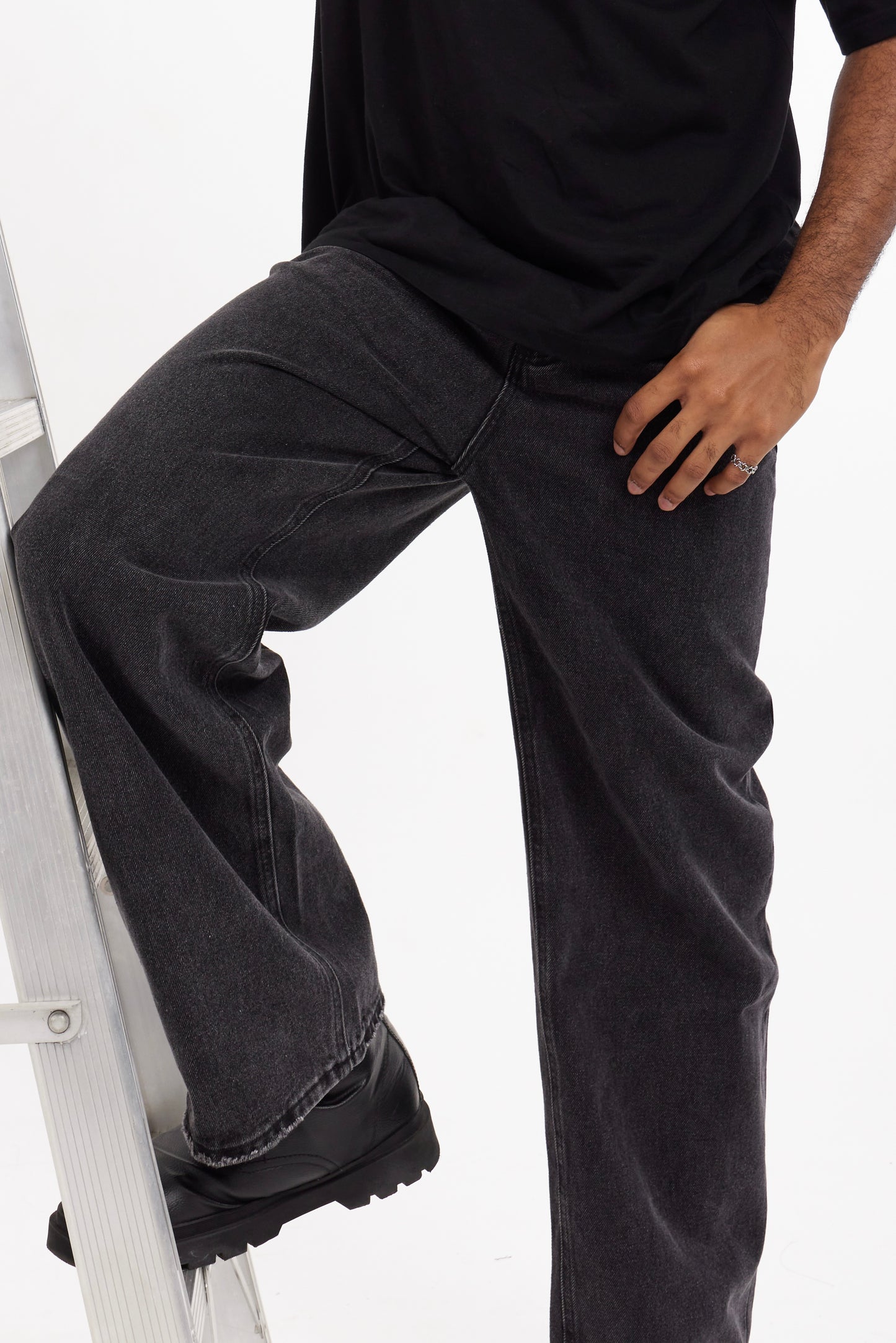 JACKTITUS Jeans Oversized double knee wear wide-leg
